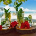 Cocktail au restaurant en bord de plage